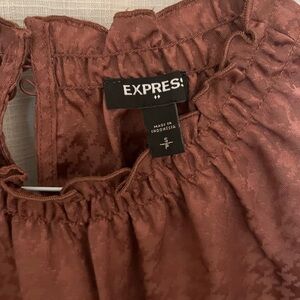 Express Rust / brown Ruffle Blouse